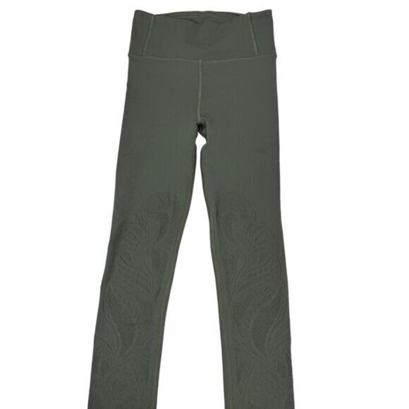 LULULEMON Reveal Tight *Lattice Paisley 28" Size 4 Evergreen - Picture 6 of 9
